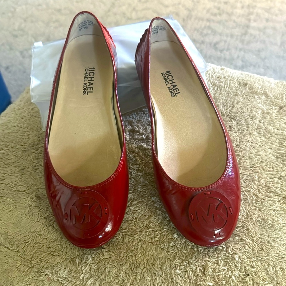 MICHAEL Michael Kors Glossy Red Loafers